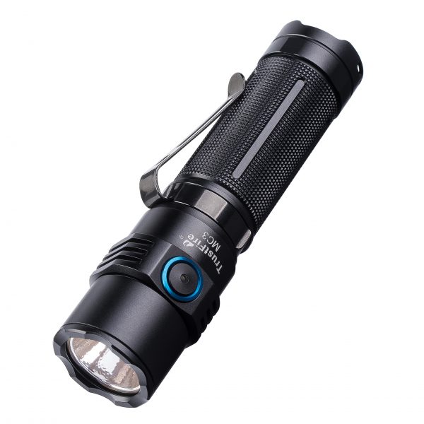 Tehokas taskulamppu Trustfire MC3 2500 lumen, ladattava akku, ultrakevyt