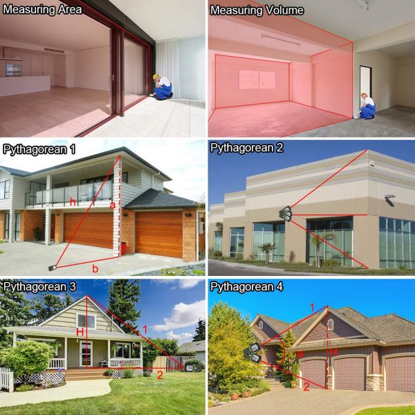 Huepar ladattava etäisyysmittari LM50A ammattikäyttöö