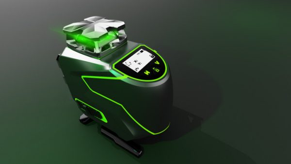 Linjalaser S04CG itsetasaava 4 x 360° vihreä laserlinjaa Huepar