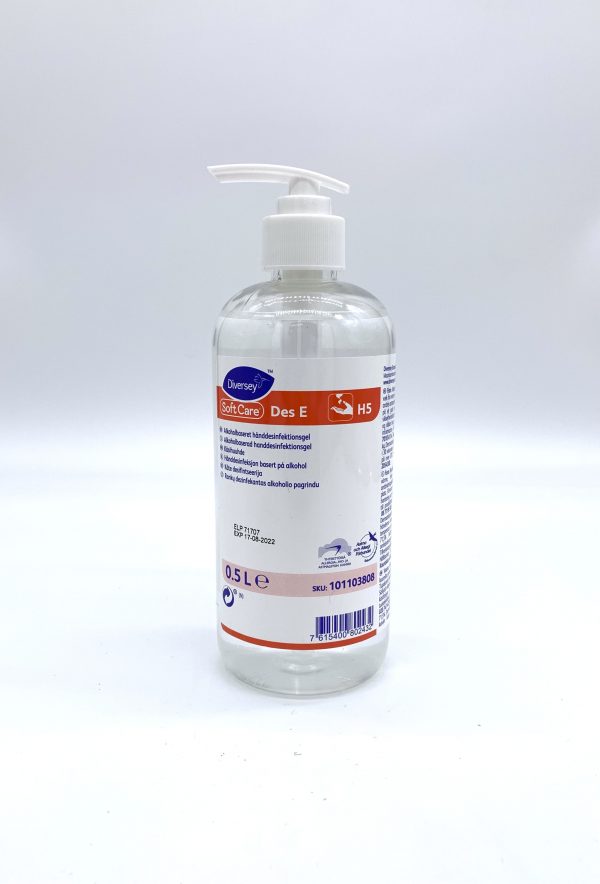 Käsidesi 500 ml pumppupullo Diversey Soft Care Des E