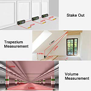 Laser etäisyysmittari Huepar LM200C toiminnot