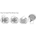 Kypäränalushuppu Kask Winter Cap asennus