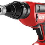 Akkukipsilevyruuvinväännin Flex DW 45 18.0-EC ruuvien syöttölaitteella pää